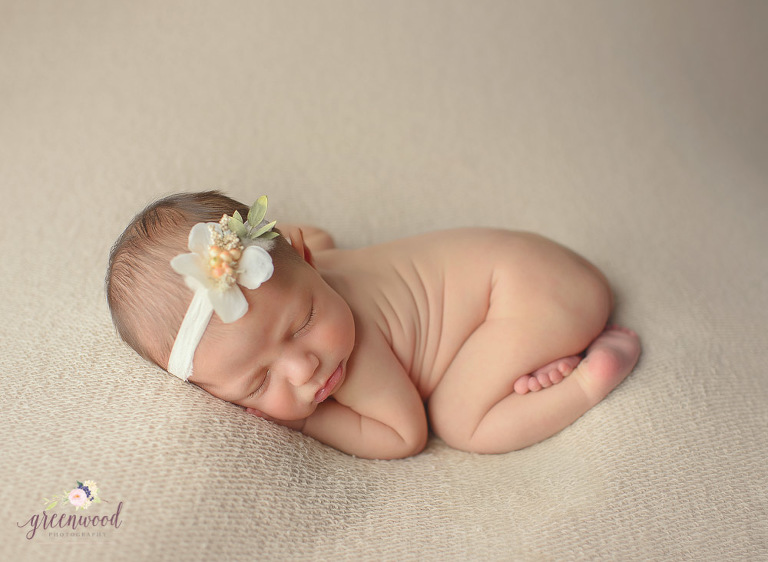 newborn baby girl flower headband